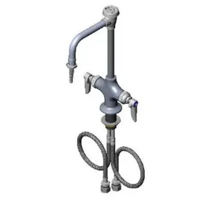 T&S BL-5700-08-VR Lab Mixing Faucet, Single Hole, Deck Mt., Rigid Nzl, VR Pins | AV4BFA