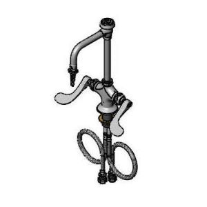 T&S BL-5704-08W4-VR Lab Mixing Faucet, Single Hole, Deck Mt., QT Eternas, Wrist Handles | CE6AFM