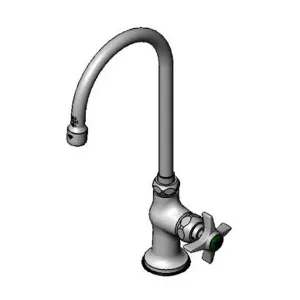 T&S BL-5705-04 Lab Faucet, Single Temp. Control, Swivel/Rigid Gooseneck, Aerator | AV4BFQ