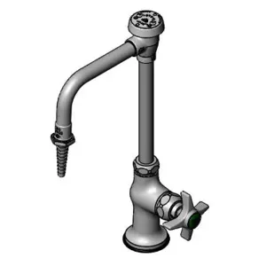 T&S BL-5707-04 Science Table Faucet, Single-Temp, VB Nozzle, With Serrated Tip, Inlet Tailpiece | AV4BFZ