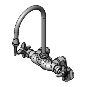 T&S BL-5740-01 Mixing Faucet, Wall Mt, With Adjustable Inlets | AV4BHD