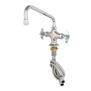 T&S BL-5750-01 Lab Vertical Mixing Faucet, 9 Inch Lab Nozzle, 4-Arm Handle | AV4BHH