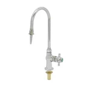 T&S BL-5850-01 Lab Faucet, Single Temp, Swivel/Rigid Gooseneck, Serrated Tip | AV4BHP