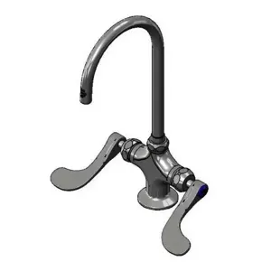 T&S BP-0300-CR4XP22 Double Pantry Faucet, Single Hole, Ceramas, Swivel Gooseneck | CE6AFY