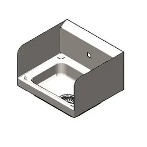 T&S CH-W1715-S Hand Wash Sink, With Backsplash, Drain Assembly and Mounting Bracket | CE6AGG