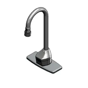 T&S EC-3100-4DP-HG Electronic Faucet, With Hydro-Generator Power Supply And 4 Inch Deck Plate | CE6AGK