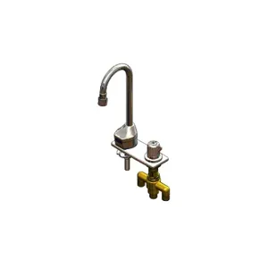 T&S EC-3100-SMT4V05 Electronic Faucet, Deck Mt, GN, Side Mt TMV, 4 Inch Deck Plate, 0.5 GPM | AV6KTC