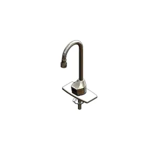 T&S EC-3100-TMV4V05 Electronic Faucet, Deck Mt., Gooseneck, 0.5 GPM VR Outlet, 4 Inch DeckPlate | AV6KTG