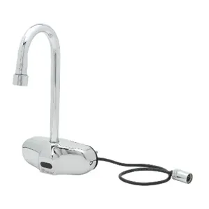 T&S EC-3105-LF22 Electronic Faucet, 4 Inch Wall Mt. Gooseneck, 2.2 GPM Laminar VR Flow Device | CE6AHD