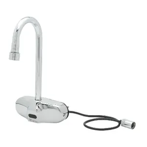 T&S EC-3105 Electronic Faucet, 4 Inch Wall Mt., Gooseneck, 2.2 GPM VR Aerator | CE6AHB