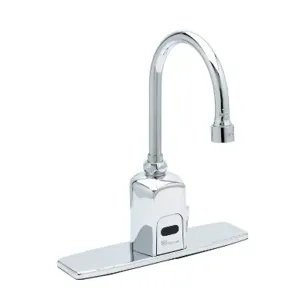 T&S EC-3130-8DP Electronic Faucet, 8 Inch, Forged Deck Plate, With 2.2 GPM VR Aerator | AV6KVY