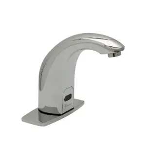 T&S EC-3142-4DP Electronic Faucet, 4 Inch Deck Plate, Contemporary Spout, 2.2 GPM Aerator | CE6AHT