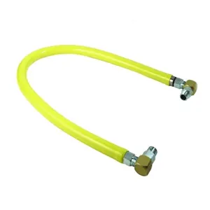 T&S HG-2C-24S Gas Hose, Free Spin Fittings, 1/2 Inch NPT, 24 Inch Long | AV9YAJ