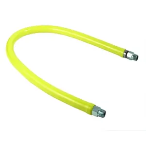 T&S HG-2D-48 Gas Hose, Free Spin Fittings, 3/4 Inch NPT, 48 Inch Long | AV9YBP