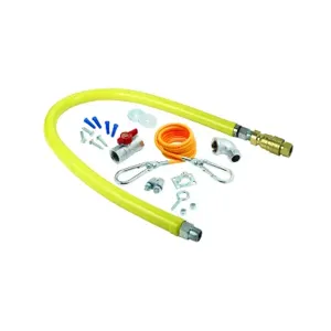 T&S HG-4C-36K Gas Hose, With Quick Disconnect, 1/2 Inch NPT, 36 Inch Long | AV9YEZ