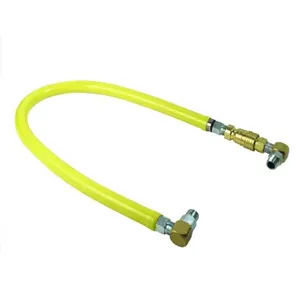 T&S HG-4D-48S-QSC Gas Hose, 3/4 Inch NPT x 48 Inch Long, QD, 2-SwiveLinks, 2-Elbows | AV9YGZ