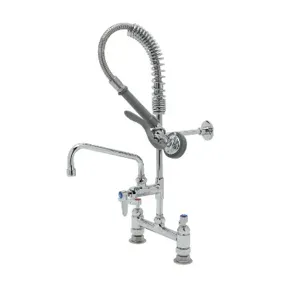 T&S MPX-8DLN-08-CR Pre-Rinse Faucet Unit, 8 Inch Deck Mount, With 8 Inch Swing Nozzle, Ceramas | AW4BTZ