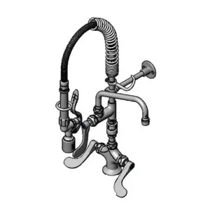 T&S MPY-2DWV-08-CR Pre-Rinse Faucet Unit, Dual Pantry, With 8 Inch Swivel Nozzle, VB | AW4BUM