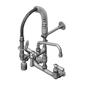 T&S MPY-8WCV-08-CR Mini Pre-Rinse Faucet unit, 8 Inch Swivel Nozzle | AW4BUW