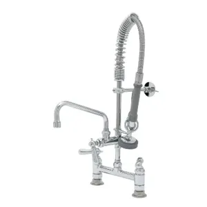 T&S MPZ-8DCN-08 Pre-Rinse Faucet Unitt, 8 Inch Deck Mount Base, 8 Inch Swivel Nozzle | AW4BVZ