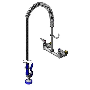 T&S PB-8WOSN00PZLUB Faucet, 8 Inch, Wall Mount, 12 Inch Riser | AW4QGU