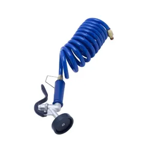 T&S PG-35AV-CH Angled Spray Valve and Coiled Hose, Aluminium | AW4UWK