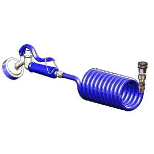 T&S PG-35AV-CH01 Angled Spray Valve, Coiled Hose, Adapter, For Male Garden Hose Thread | AW4UWL