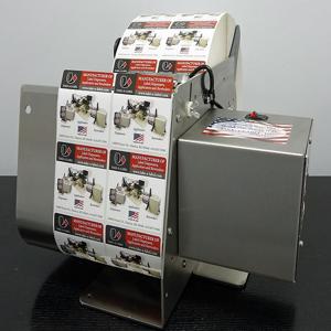 TAKE-A-LABEL  TAL-750 Stainless Electric Label Dispenser, 7.5 Inch x 25 Inch Max. Label Size, 230V, Stainless Steel | CJ4PEG 72611-SS*02