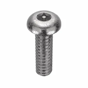 TAMPER-PRUF SCREW 91010 Machine Screw Button, 6-32 X 1/2 Length, 25Pk | AE9PQC 6LE22