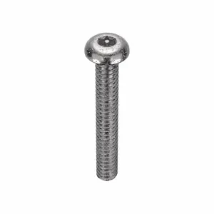 TAMPER-PRUF SCREW 91030 Machine Screw Button, 6-32 X 1 Length, 25Pk | AE9PQE 6LE24