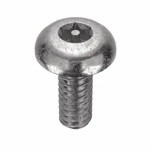 TAMPER-PRUF SCREW 91050 Machine Screw Button, 8-32 X 3/8 Length, 25Pk | AE9PQF 6LE25