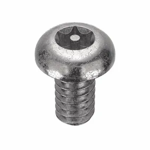 TAMPER-PRUF SCREW 91110 Machine Screw Button, 10-24 X 3/8 Length, 50Pk | AE4CCY 5JE62