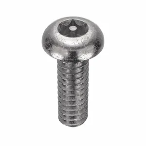 TAMPER-PRUF SCREW 91125 Machine Screw Button, 10-24 X 5/8 Length, 50Pk | AE4CDA 5JE64