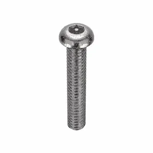 TAMPER-PRUF SCREW 91275 Machine Screw Button 1/4-20 X 1-1/2 Size, 10Pk | AE9PQY 6LE41