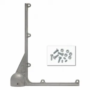 TAPCO M2G-2LBS-X Post Top L-Brackets, 2 3/8 Inch Round, Aluminum, Unfinished, Silver | CU4YJE 48HP40