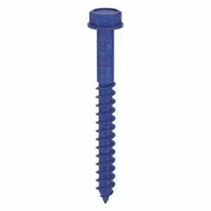 TAPCON 3141407 Hex Masonry Screw, 3/16 Inch Anchor Dia., 1-3/4 Inch Length, 100Pk | AD6UDE 4AK82