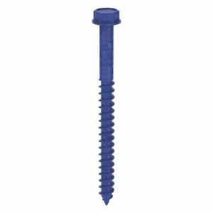 TAPCON 3143407 Hex Masonry Screw, 3/16 Inch Anchor Dia., 2-1/4 Inch Length, 100Pk | AD6UDF 4AK83