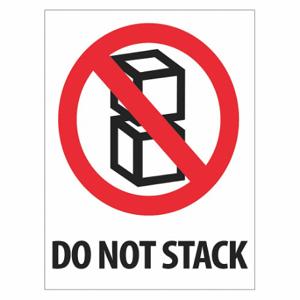 TAPE LOGIC IPM309 Label, Do Not Stack, 3x4 Inch | CR8PCD 51MT02
