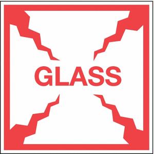 TAPECASE 16U994 Etikett mit Anleitung zur Handhabung, Glas, 4 Zoll Etikettenbreite, 4 Zoll Etikettenhöhe, weiß | CU4YQX