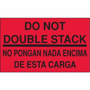 TAPECASE 16V047 Instructional Handling Label, Do Not Double Stack/No Pongan Nada Encima De Esta Cargo | CU4YNB