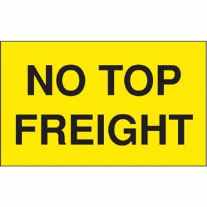 TAPECASE 16U899 Instructional Handling Label, No Top Freight, 5 Inch Label Width, 3 Inch Label Height | CU4YUC