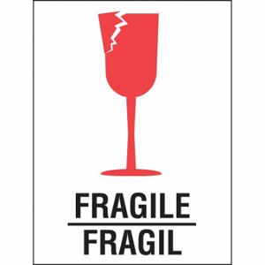 TAPECASE 16U910 Instructional Handling Label, Fragile/Fragil, 3 Inch Label Width, 4 Inch Label Height | CU4YPY
