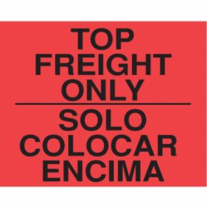 TAPECASE 16U912 Etikett mit Anleitung zur Handhabung, nur für die Lieferung von oben/Solo Colocar Encima, 10 Zoll Etikettenbreite | CU4YWB