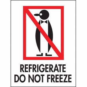 TAPECASE 16U853 Instructional Handling Label, Refrigerate Do Not Freeze, 3 Inch Label Width | CU4YVH