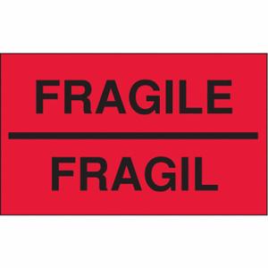 TAPECASE 16U895 Instructional Handling Label, Fragile/Fragil, 5 Inch Label Width, 3 Inch Label Height | CU4YQB