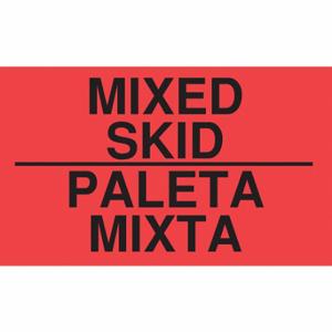 TAPECASE 16V059 Etikett mit Anleitung zur Handhabung, Mixed Skid/Paleta Mixta, 5 Zoll Etikettenbreite | CU4YTW