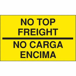 TAPECASE 16V061 Instructional Handling Label, No Top Freight/No Carga Encima, 5 Inch Label Width | CU4YUD