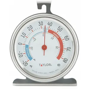 TAYLOR 5924 Refrigerator/Freezer Thermometer, Analog, -20 Deg. to 80 Deg. F Temp. Range | CD2ZBF 444C64