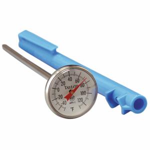 TAYLOR 6091N Dial Pocket Thermometer, 1 Inch Dial Dia, 5 Inch Stem Lg, -40 Deg To 120 Deg F, Fahrenheit | CU4ZAZ 423M60