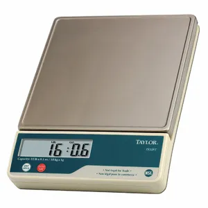 TAYLOR TE22FT Bench Scale, 22 lbs. Capacity, 7 1/8 Inch Surface Depth, 7 1/8 Inch Surface Width | CH9RDK 45RM74